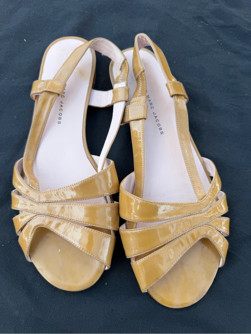 Marc Jacobs Patent Leather Slingback Sandals Size 39.5